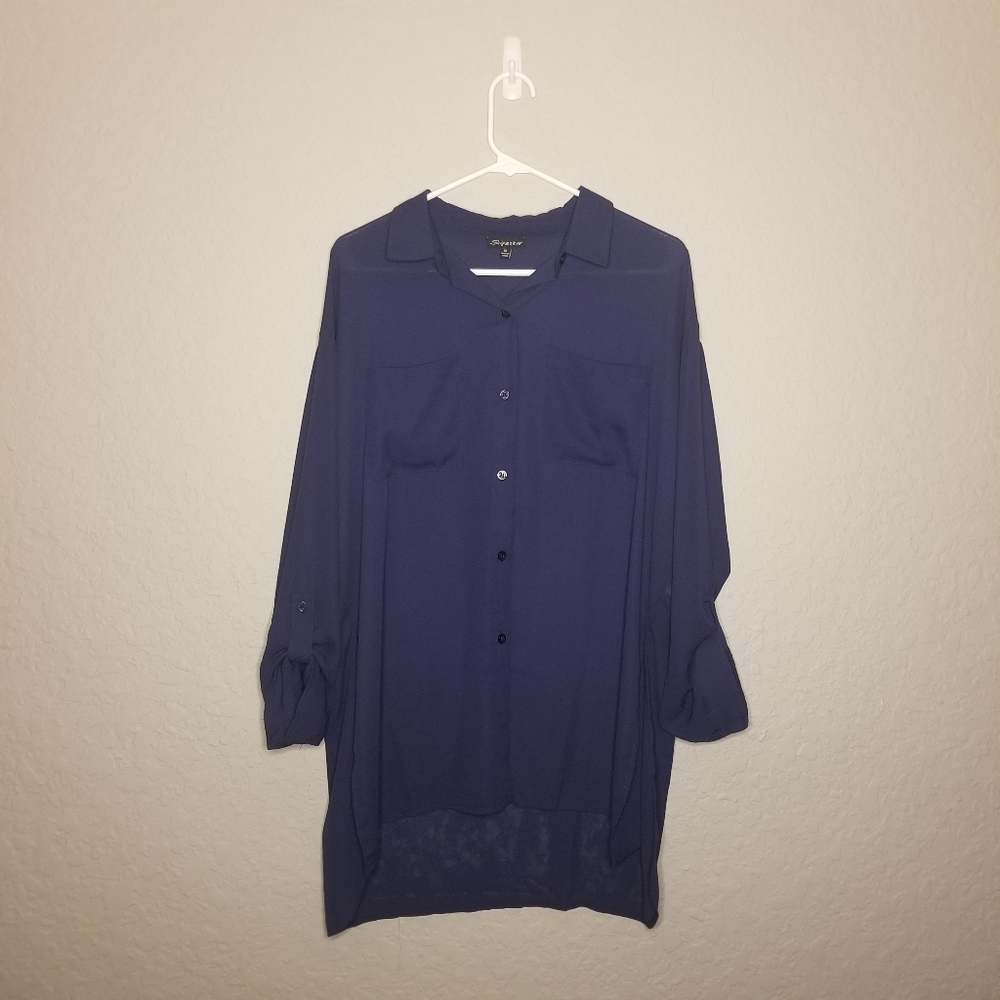 Navy blue blouse